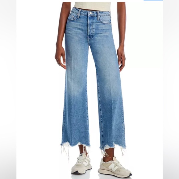 MOTHER Wide Leg Jeans in Light Blue - Picture 1 of 8
